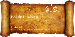 Halápi Dávid névjegykártya