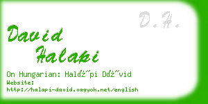 david halapi business card